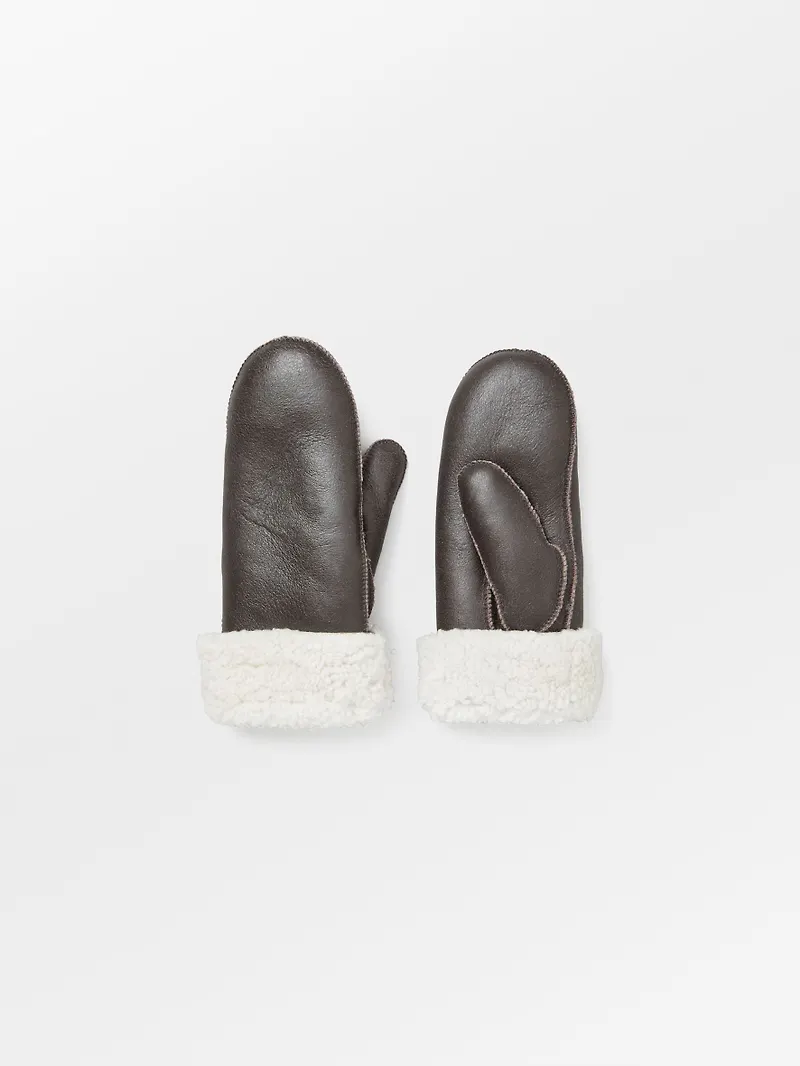 Doa Smooth Shearling Mitten