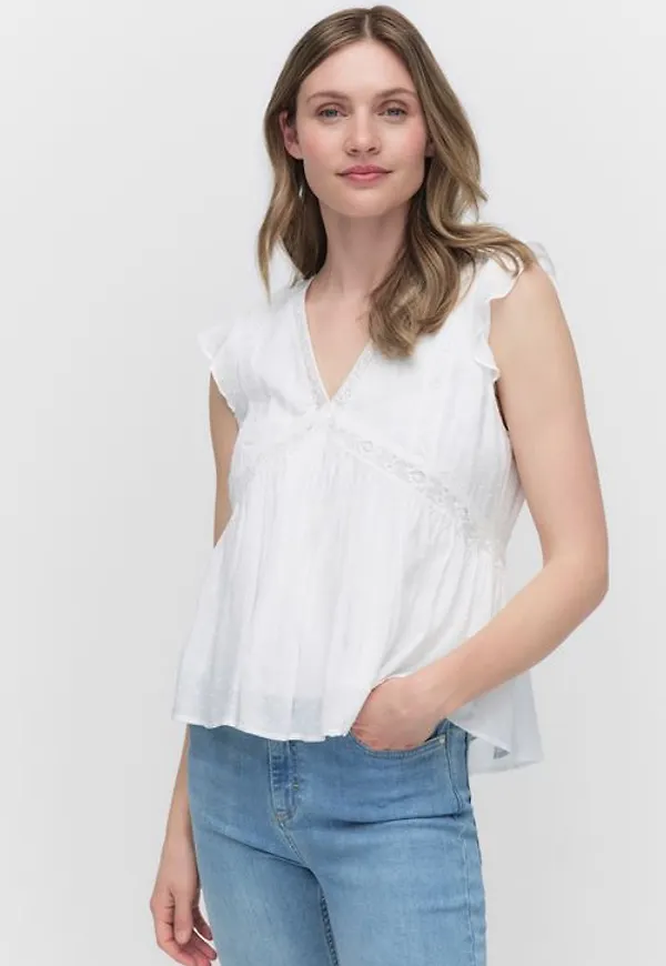 Dobber Adriana blouse Blusar WHITE Dam XS
