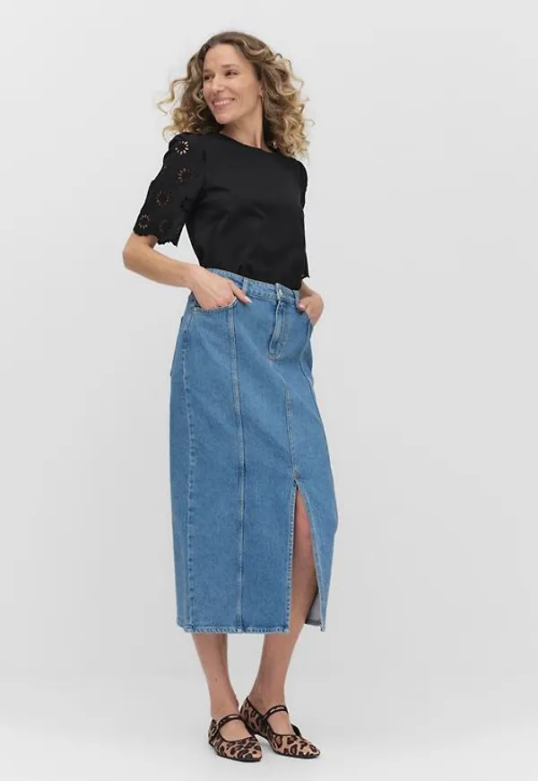 Dobber Ashley skirt Kjolar LIGHT BLUE WASH Dam 34
