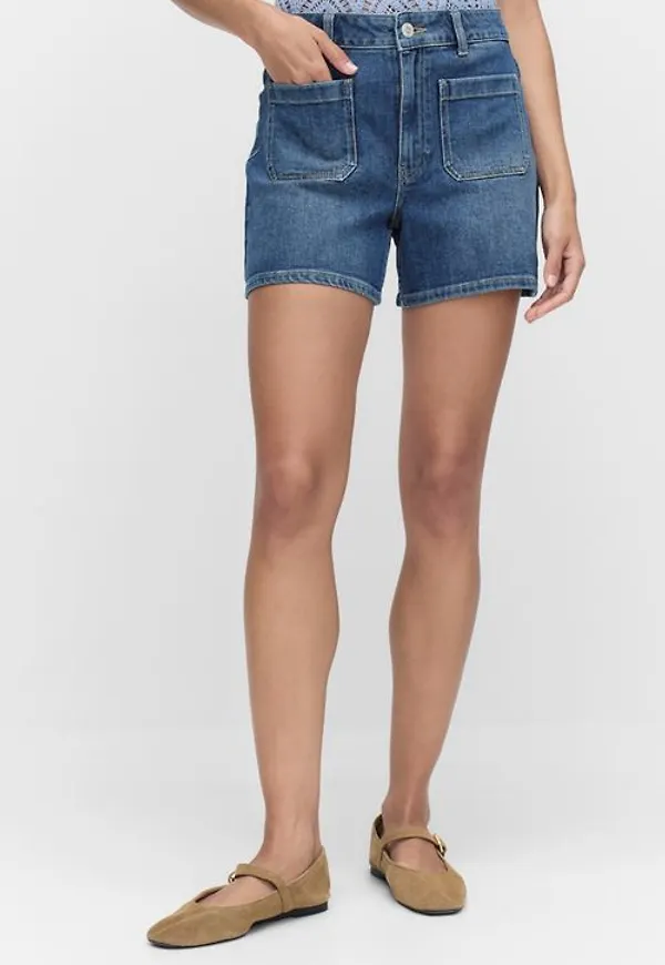 Dobber Bianca denim shorts Shorts MID BLUE WASH Dam 34