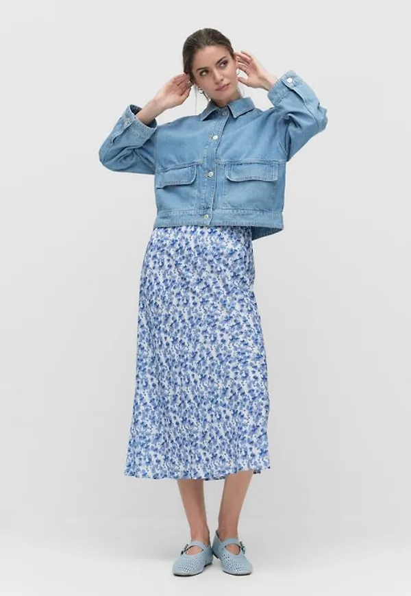 Dobber Claudia skirt Kjolar BLUE FLOWER Dam XS