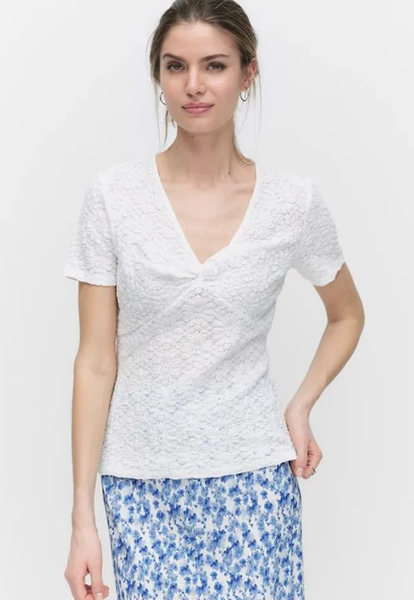 MQ Marqet Dobber Fernanda Top Toppar White Dam XS