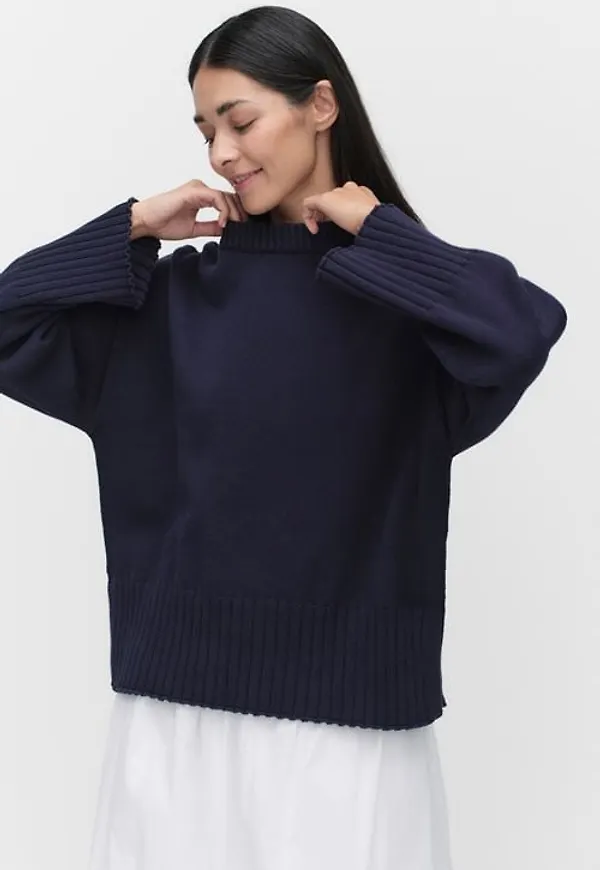 Dobber Fiorona knit Tröjor NAVY Dam S