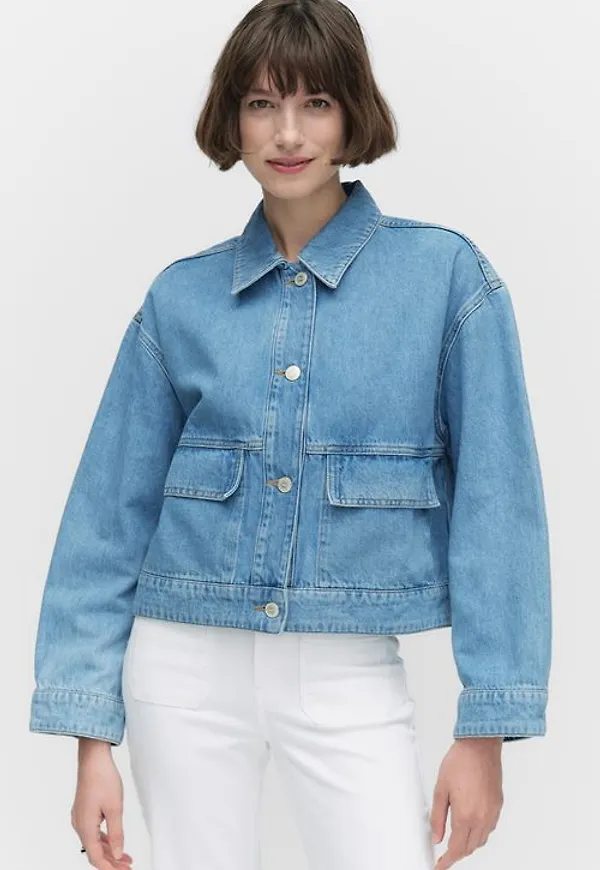 Dobber Gabby denim jacket Ytterplagg LIGHT BLUE WASH Dam XS