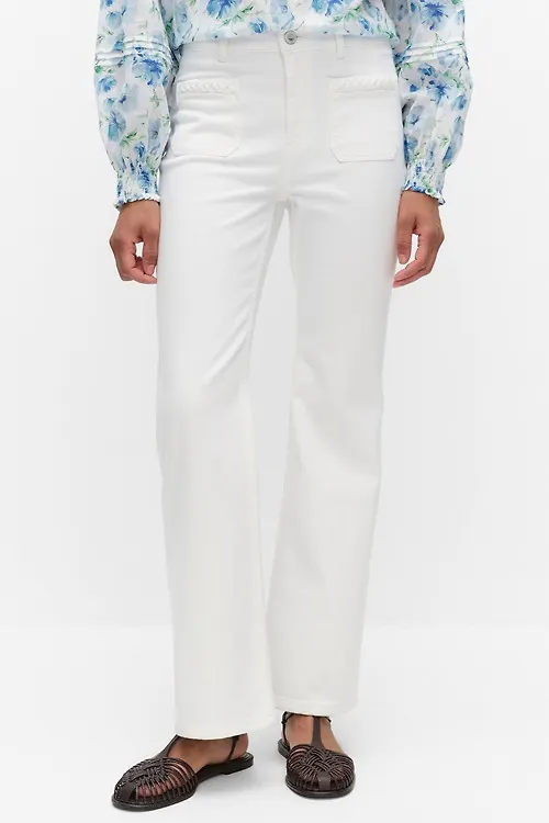 Lulu braid denim trousers