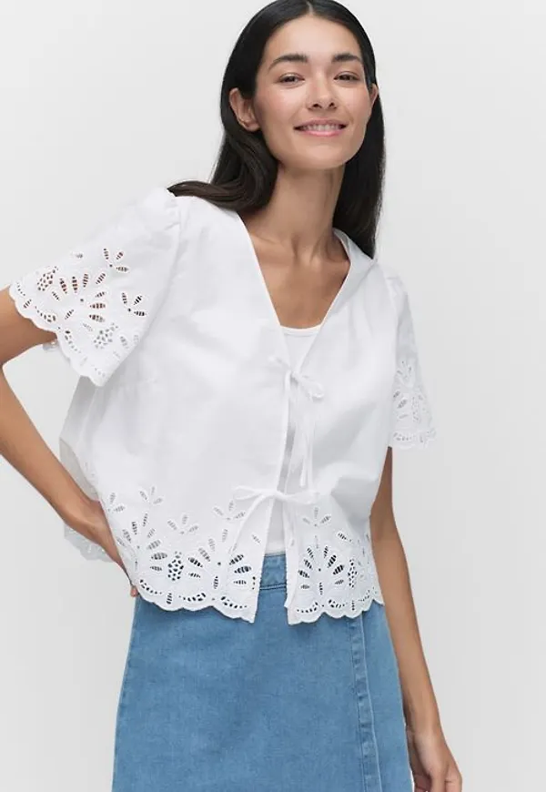 Dobber Sabrina blouse Blusar WHITE Dam XS