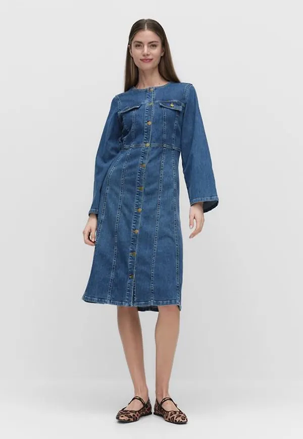 Dobber Sun denim dress Klänningar MID BLUE Dam XS