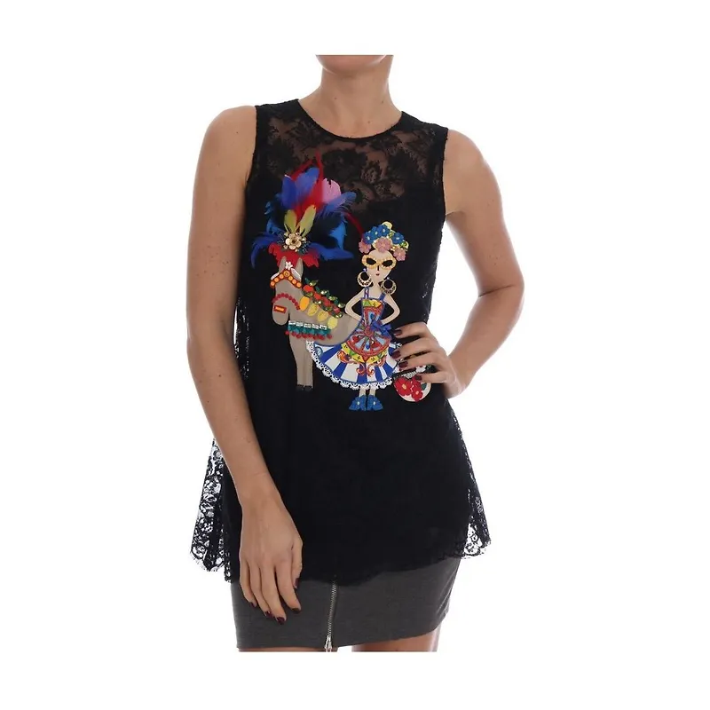 Dolce & Gabbana - Blusar - Svart - Dam - Storlek: XS