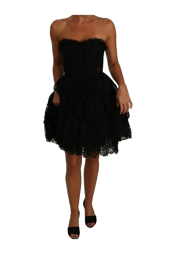 Dolce & Gabbana - Festklänningar - Svart - Dam - Storlek: 2XS