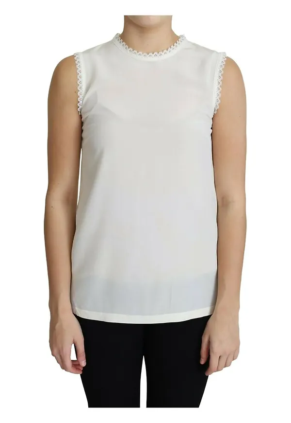 Dolce & Gabbana - Linnen - Vit - Dam - Storlek: 2XS