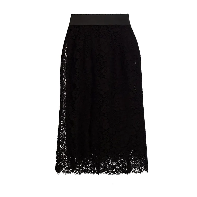 Dolce & Gabbana - Midikjolar - Svart - Dam - Storlek: 2XS