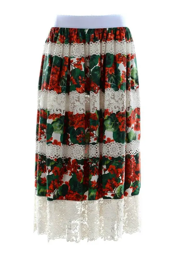Dolce & Gabbana - Midikjolar - Vit - Dam - Storlek: M