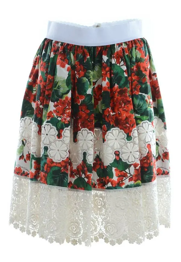 Dolce & Gabbana - Midikjolar - Vit - Dam - Storlek: S,M