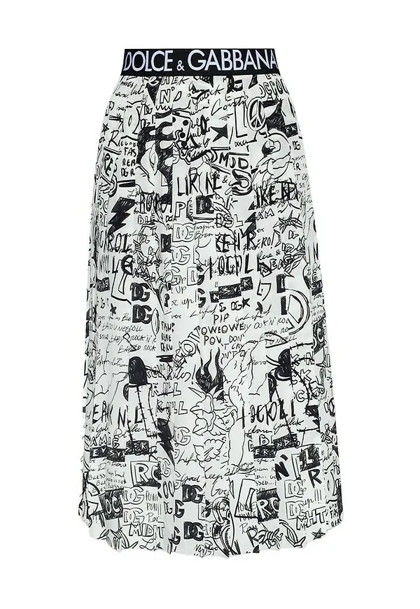 Dolce & Gabbana - Midikjolar - Vit - Dam - Storlek: S,Xs,2Xs