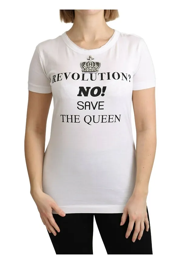 Dolce & Gabbana - T-shirts - Vit - Dam - Storlek: XS