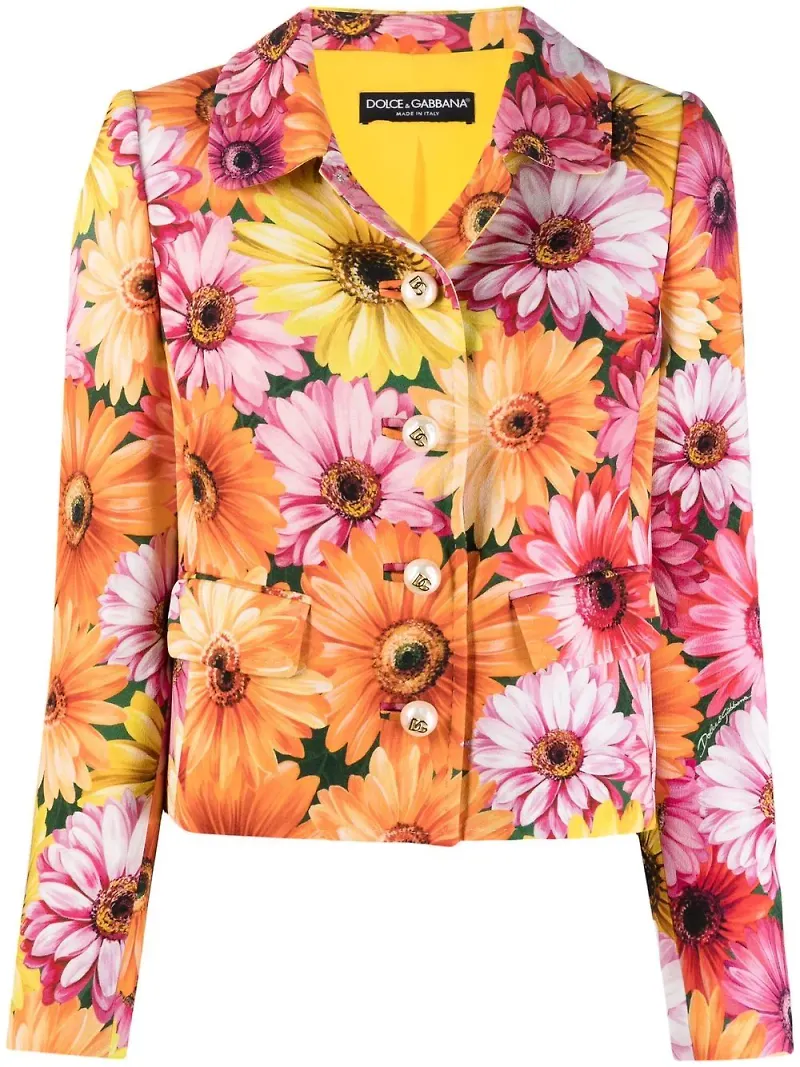 Dolce & Gabbana blommig jacka - Rosa
