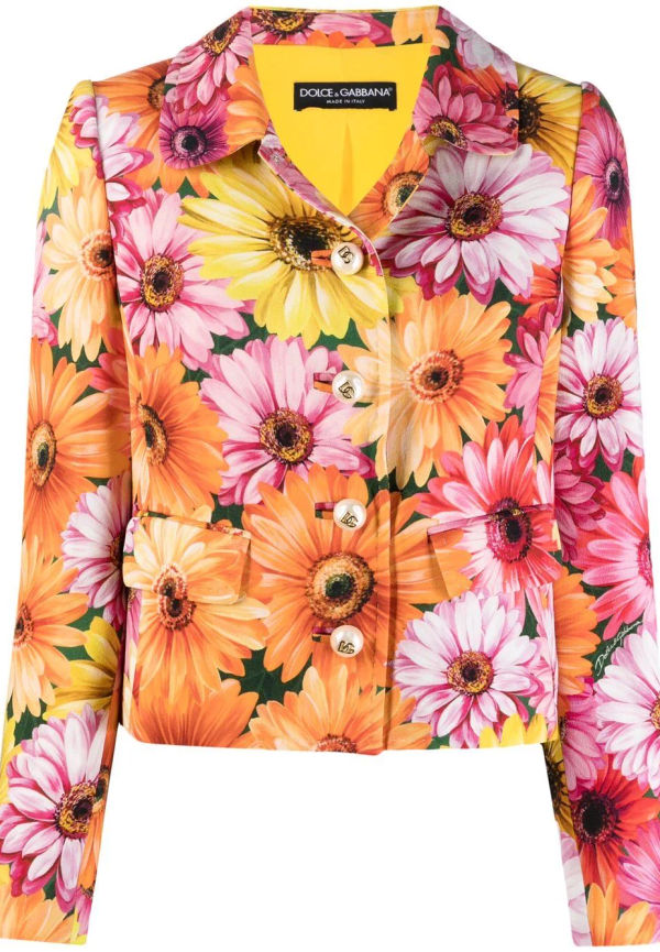 Dolce & Gabbana blommig jacka - Rosa