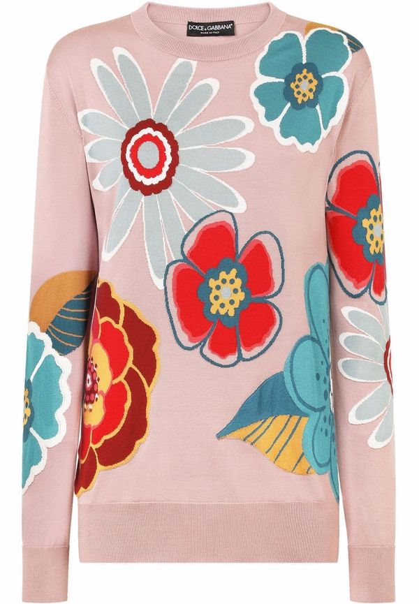 Dolce & Gabbana blommig tröja - Rosa