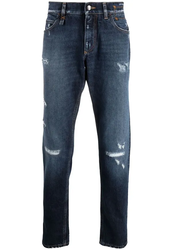Dolce & Gabbana jeans med slitning - Blå