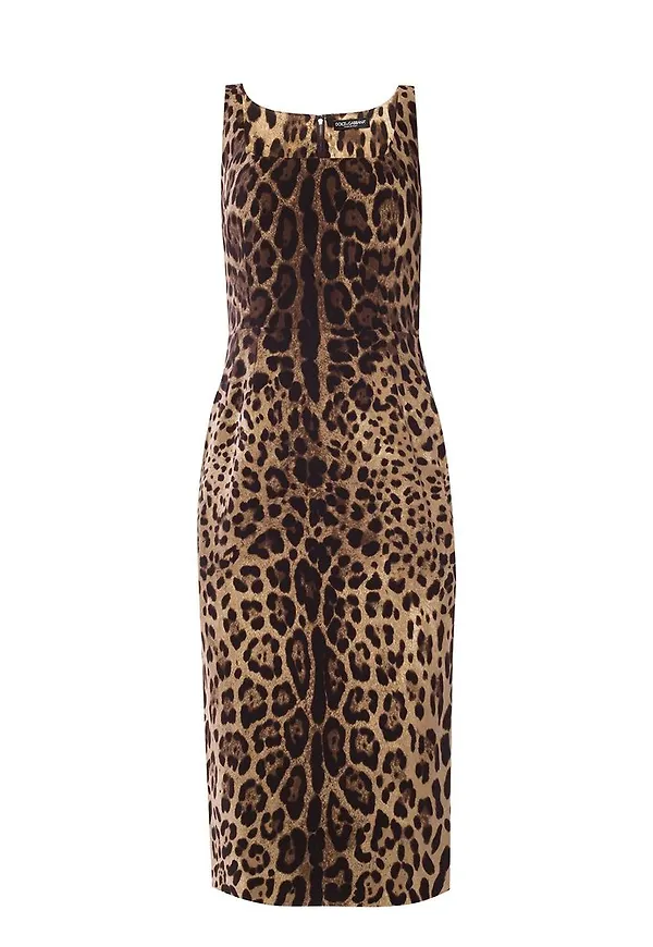 Dolce & Gabbana Leopard-printed dress Brun, Dam