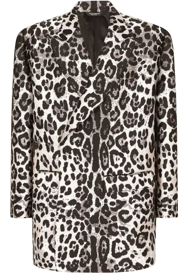 Dolce & Gabbana leopardmönstrad blazer - Svart