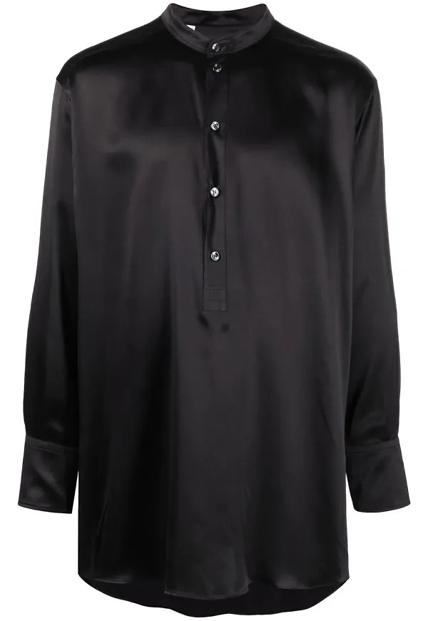 Dolce & Gabbana lång sidenskjorta - Svart