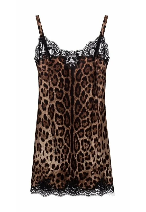 Dolce & Gabbana Silk night shirt Brun, Dam