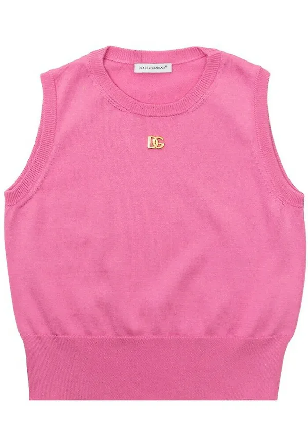 Dolce & Gabbana Silk vest Rosa, Dam