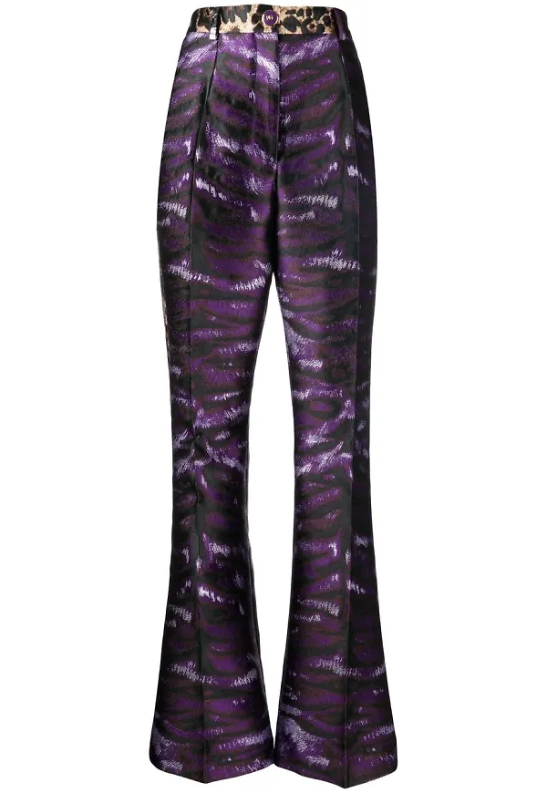 Dolce & Gabbana utsvängda byxor - Lila