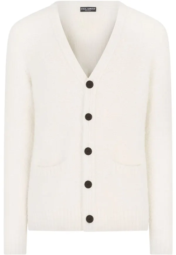 Dolce & Gabbana v-ringad kashmirkofta - Vit