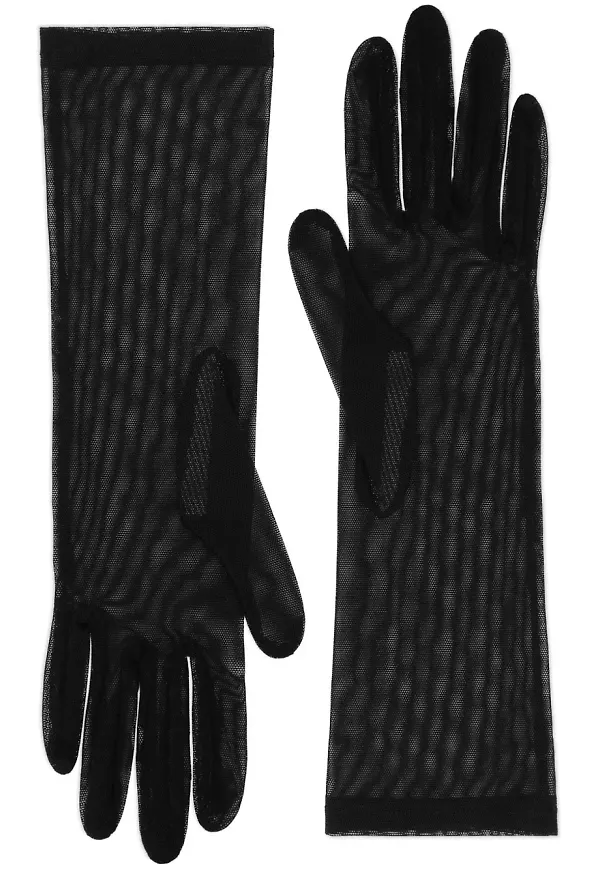 Dolce & Gabbana halvskira tyllhandskar - Svart