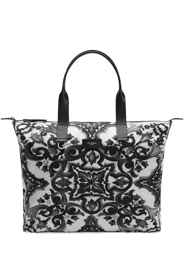 Dolce & Gabbana totebag med grafiskt tryck - Svart