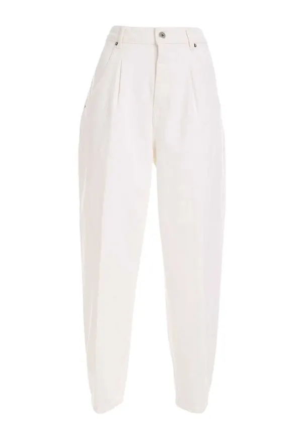 Dondup - Boyfriend Jeans - Vit - Dam - Storlek: W28