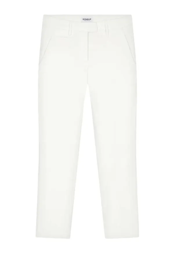 Dondup, Byxor, Dam, W33, Bomull, Velvet Slim-Fit Cropped Chino Byxor
