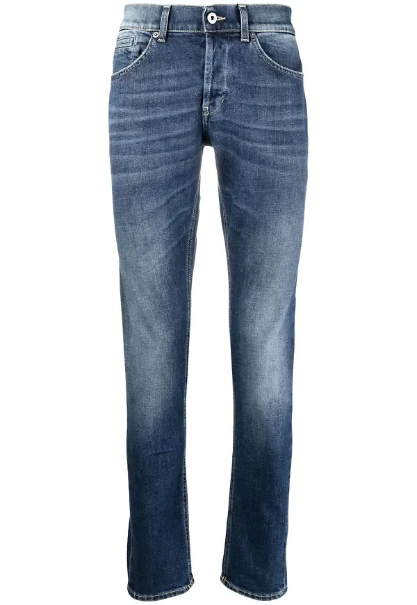DONDUP blekta slim fit-jeans - Blå