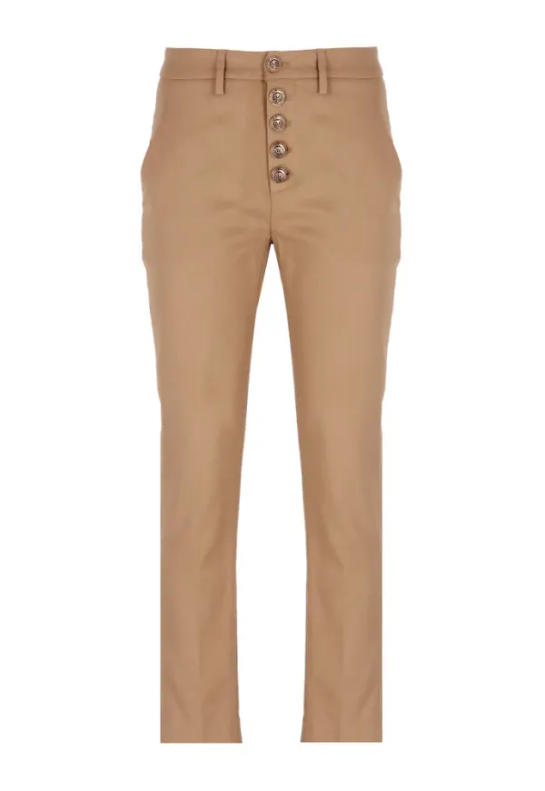 Dondup Slim-fit byxor Beige, Dam