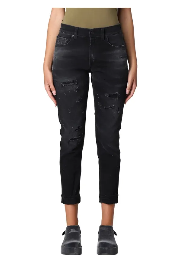 Dondup Slim-fit jeans Svart, Dam
