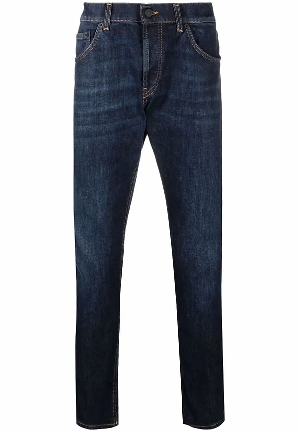 DONDUP smala jeans med hög midja - Blå