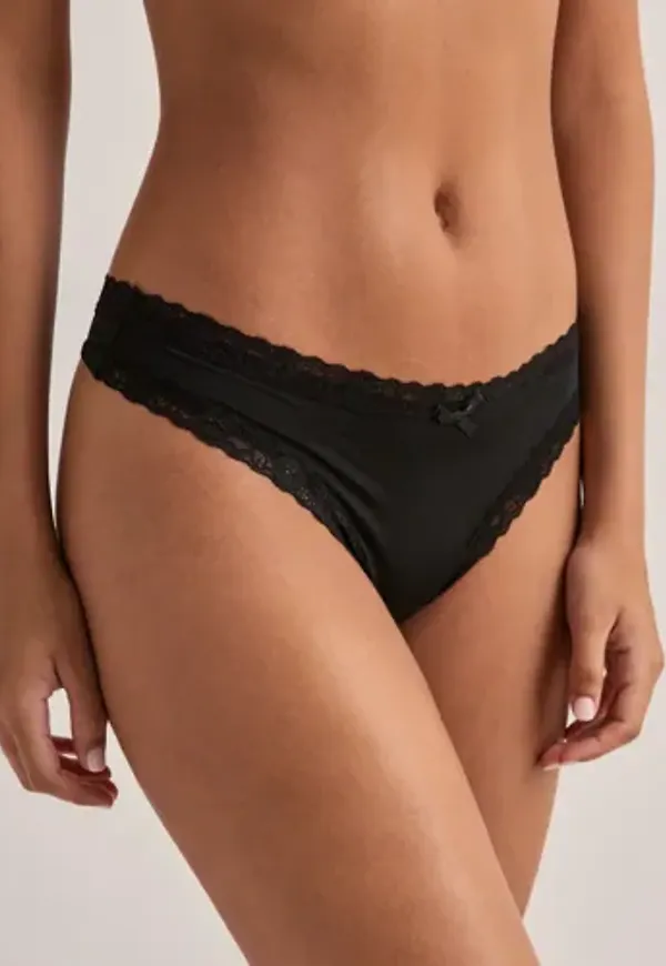 DORINA - Svart - Essential Microfibre THONG