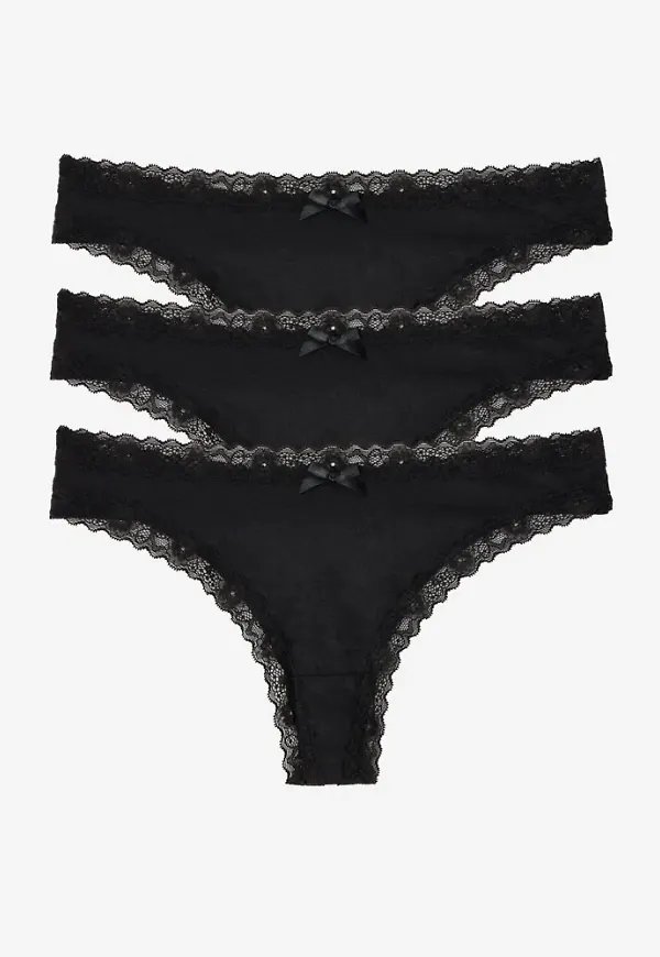 DORINA - Svart - Essential Microfibre THONG