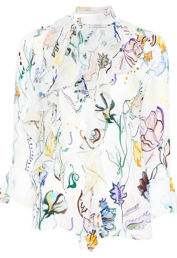 Dorothee Schumacher blommig skjorta - Vit