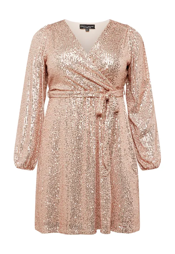 Dorothy Perkins Curve Klänning guld