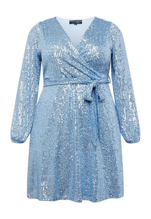 Dorothy Perkins Curve Klänning rökblå / silver