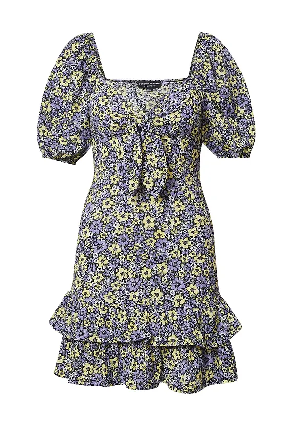 Dorothy Perkins Klänning gul / syrén / svart / vit