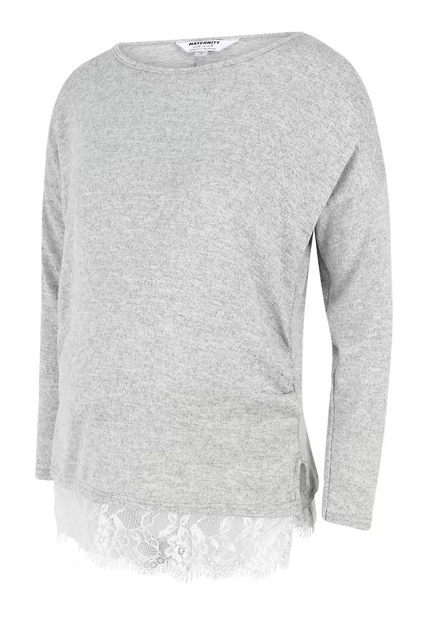 Dorothy Perkins Maternity Tröja gråmelerad / vit