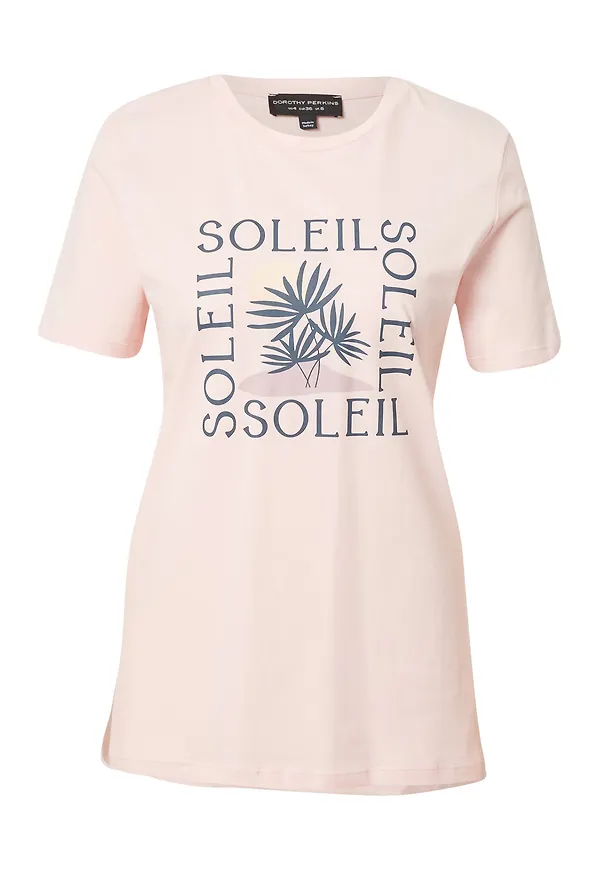 Dorothy Perkins T-shirt 'Palm' mörkblå / ljusrosa