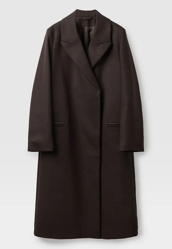 DOUBLE-BREASTED WOOL COAT