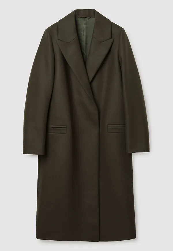 DOUBLE-BREASTED WOOL COAT