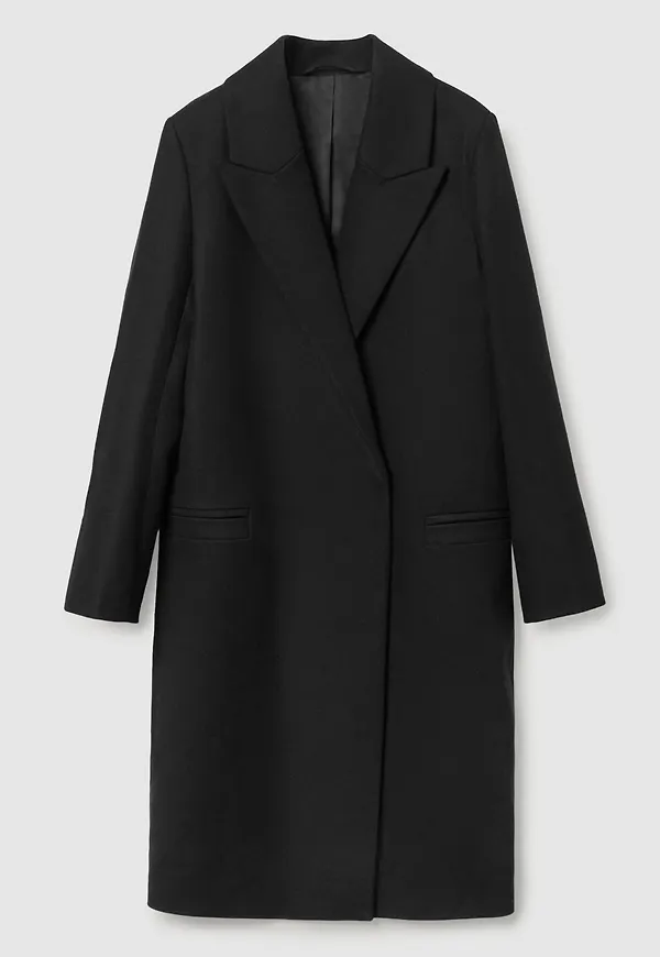 DOUBLE-BREASTED WOOL COAT