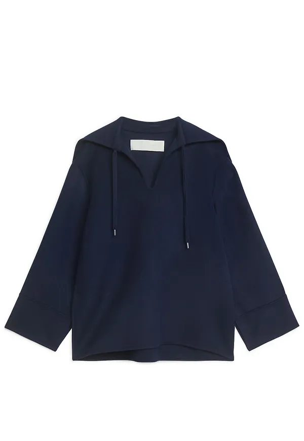 Double-Face Wool Sailor Shirt - Blue